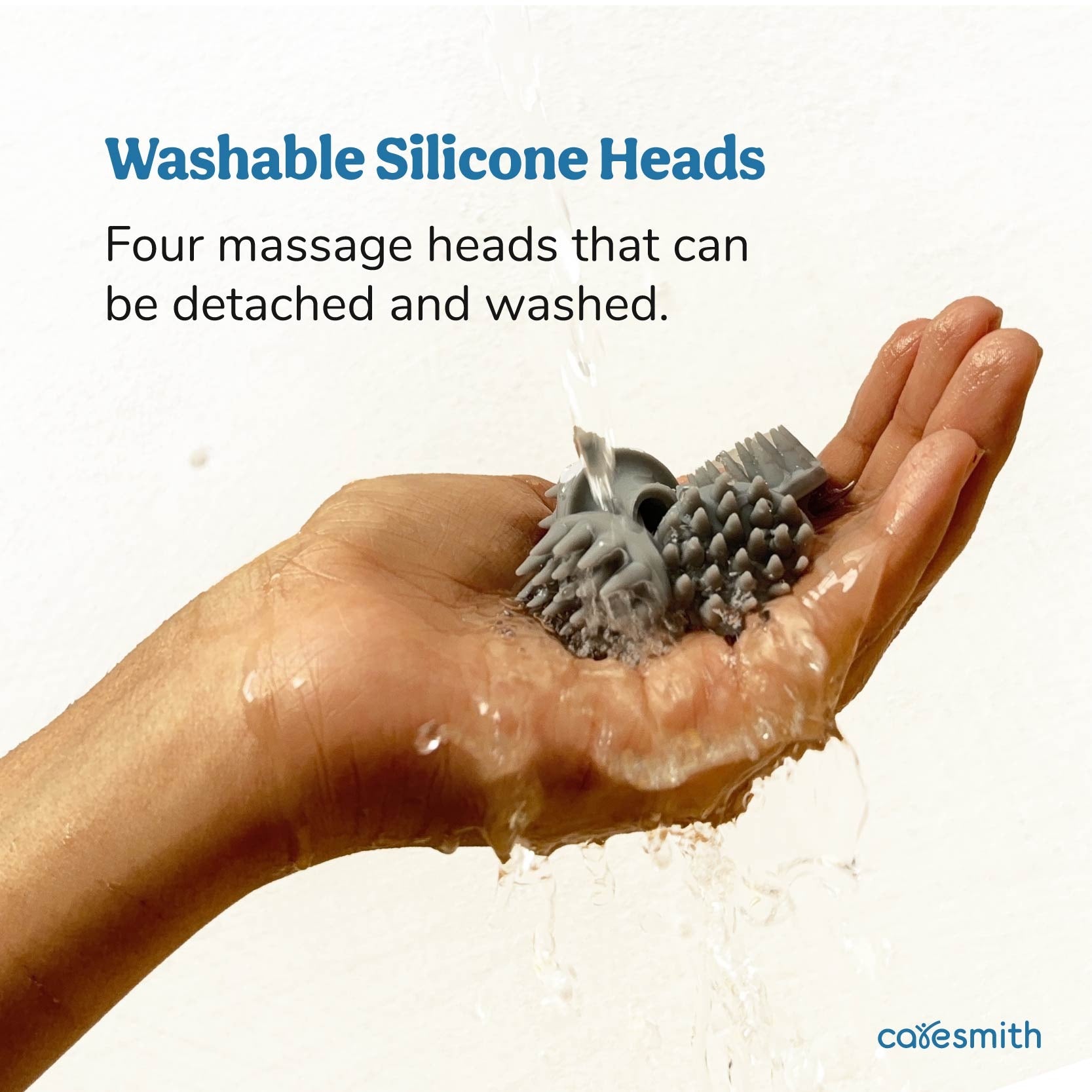 Caresmith Revive Electric Head Massager with Washable Silicone Heads