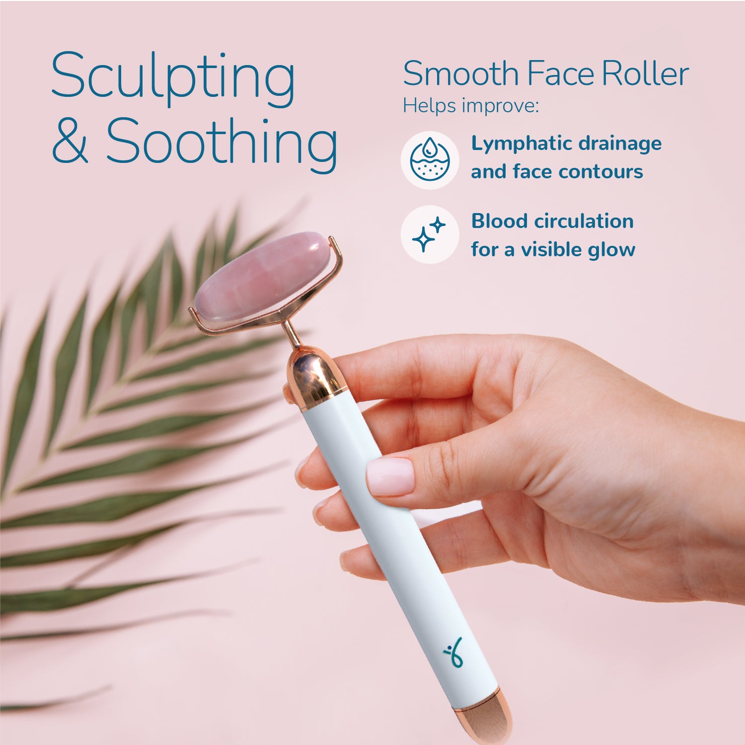 Bloom Rose Quartz Roller (w/ Eye Press) Caresmith Bloom Rose Quartz Roller (w/ Eye Press) Caresmith