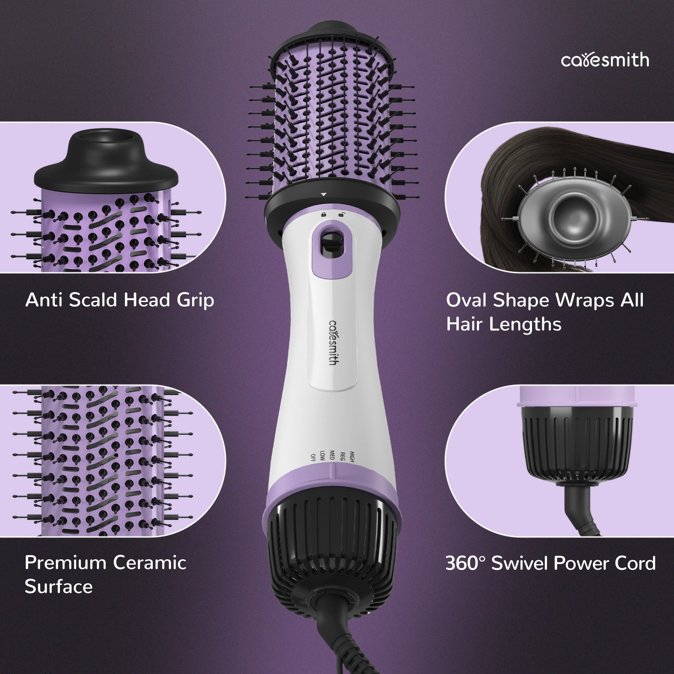 Shop Electric Hair Volumizing Brush Dryer Online| Caresmith