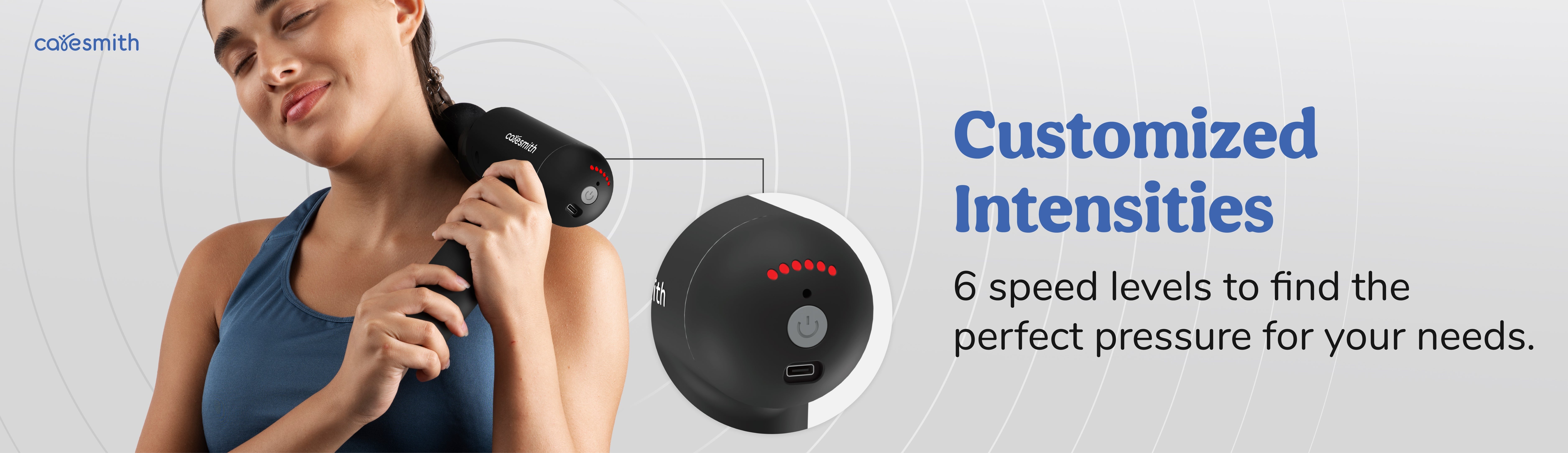 Caresmith Charge Boost Massage Gun with Customized Intensities