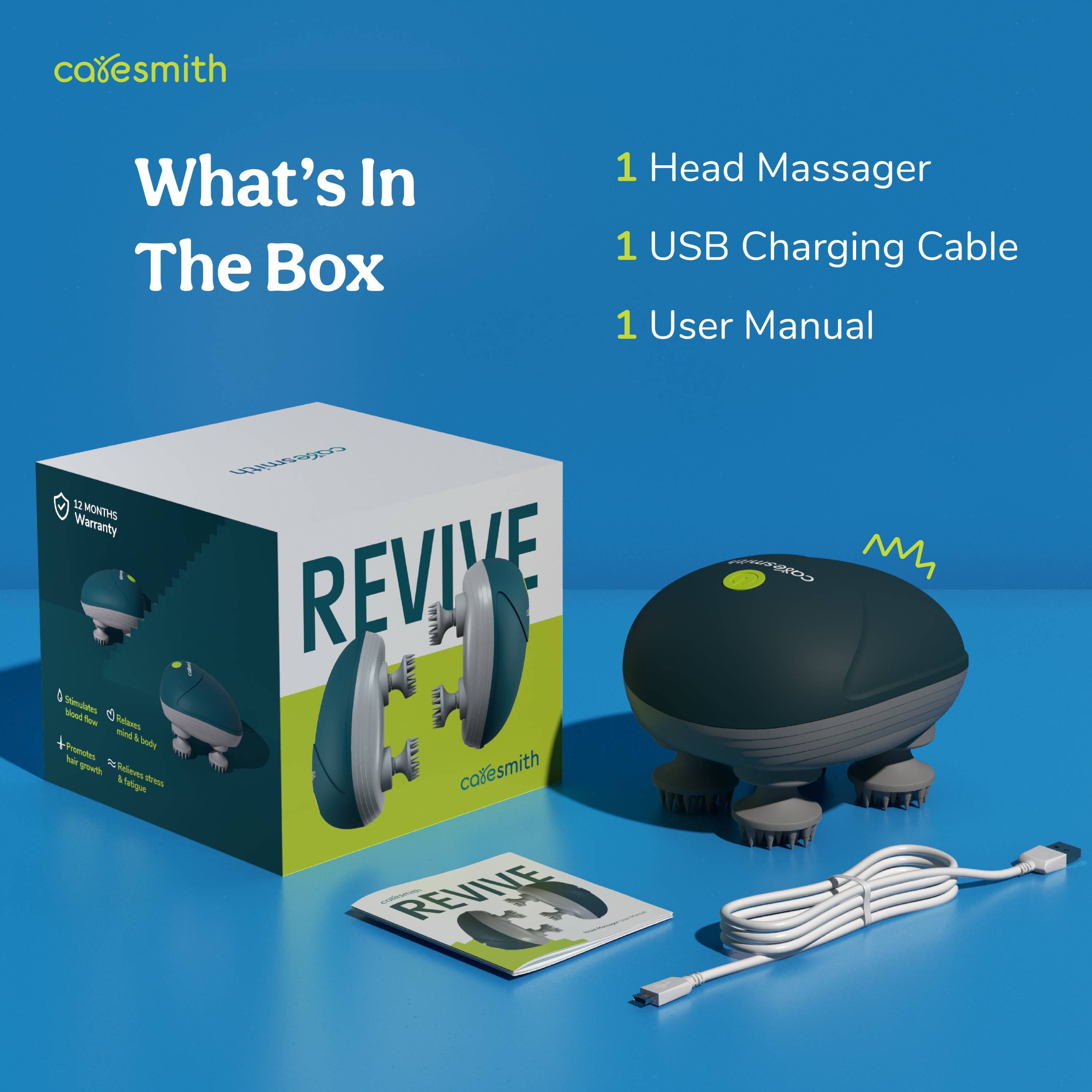  Caresmith Revive Electric Head Massager Kit