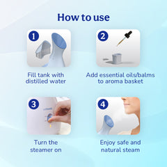 Bloom-2 in 1 Face Steamer + Steamer for Cold and Cough