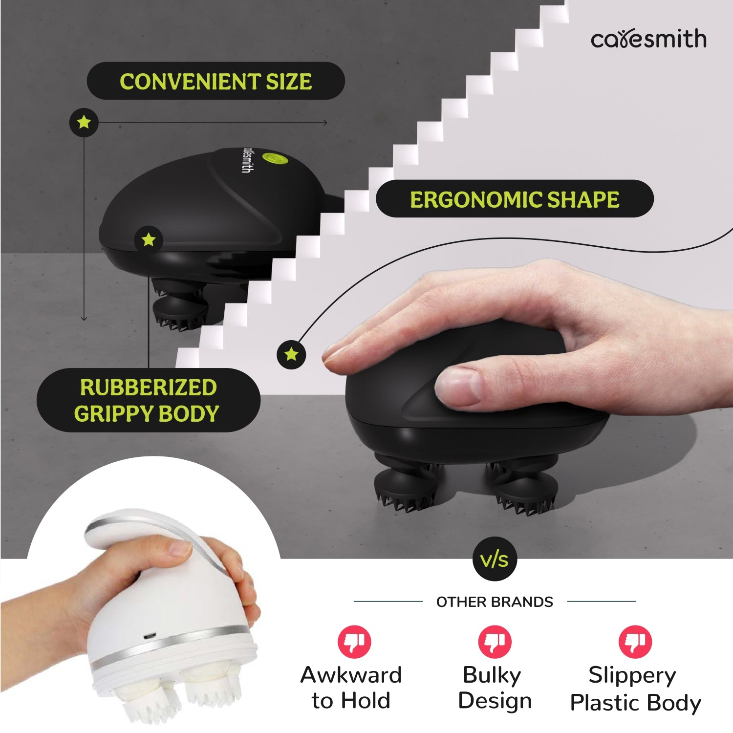Buy Revive Rechargeable Electric Head Massager | Caresmith Buy Revive Rechargeable Electric Head Massager | Caresmith